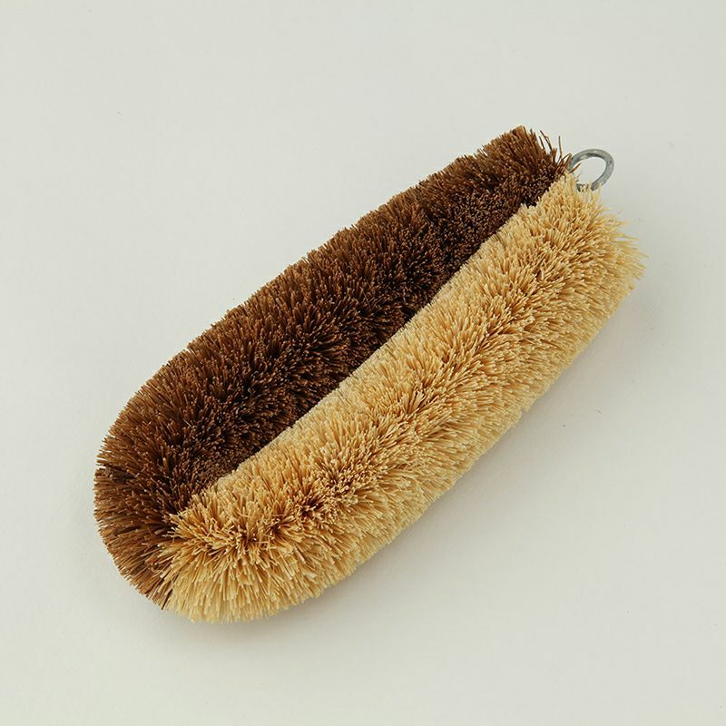 亀の子束子【日本製】天然椰子混合纖維清潔刷 -半硬