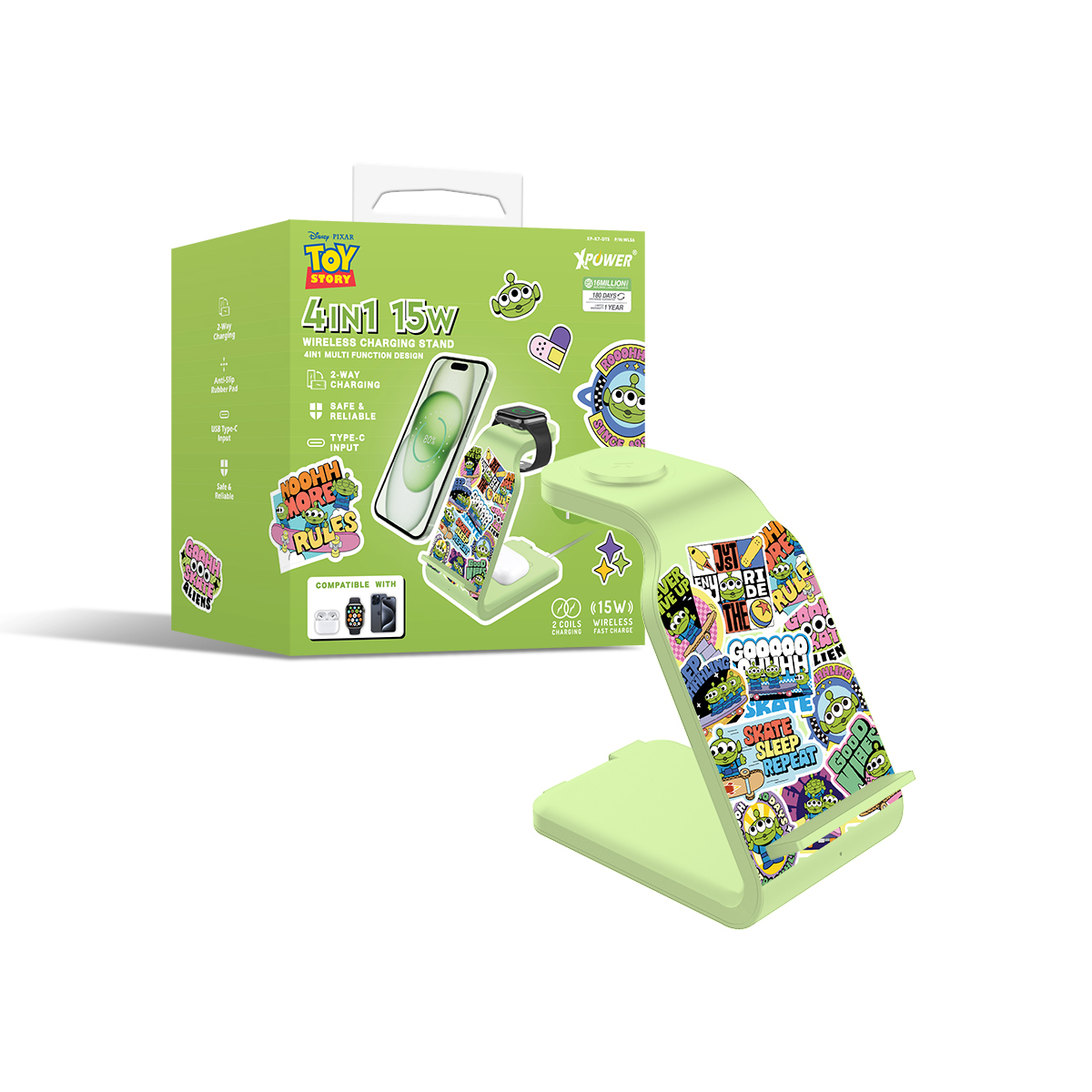 三眼仔系列WLS6 4合1多功能無線充電板(特價產品3個月保養)