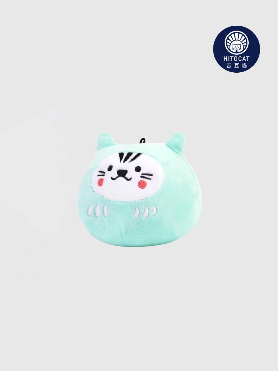 【HitoCat 吉豆貓】祈福達摩貓草球｜身體壯(綠)