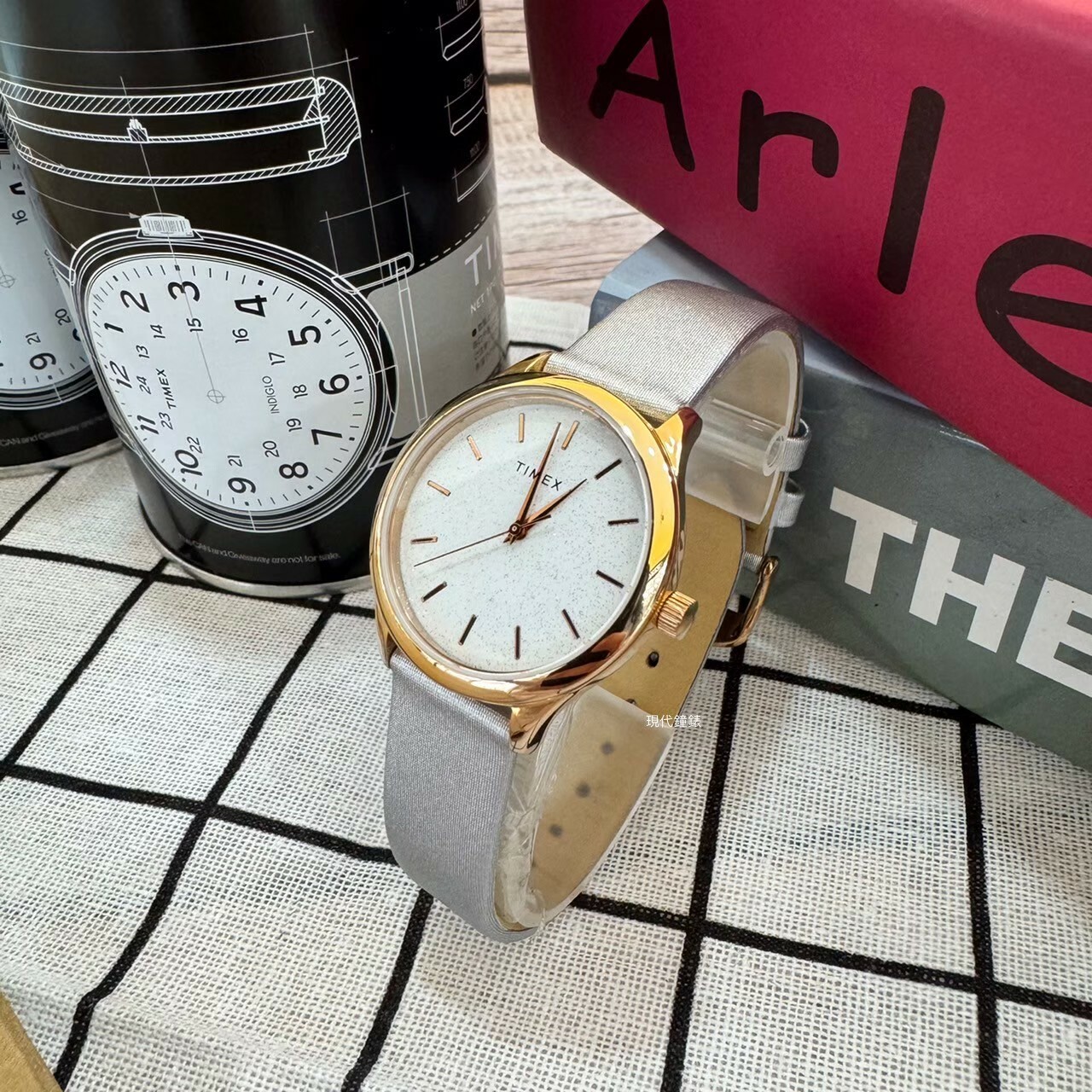 【TIMEX 天美時】風格系列 閃耀手錶 (灰/玫瑰金) TXTW2V01000 32mm 現代鐘錶