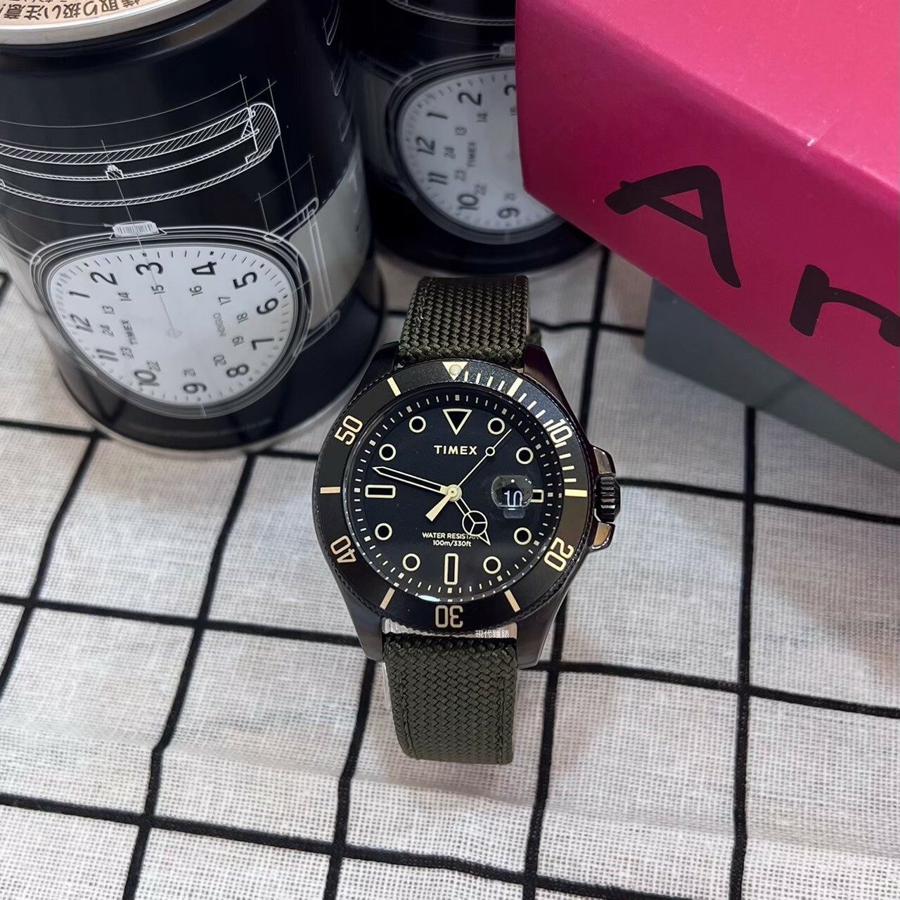 【TIMEX 天美時】風格系列 紳士手錶 (黑/深綠) TXTW2U81900 43mm 現代鐘錶