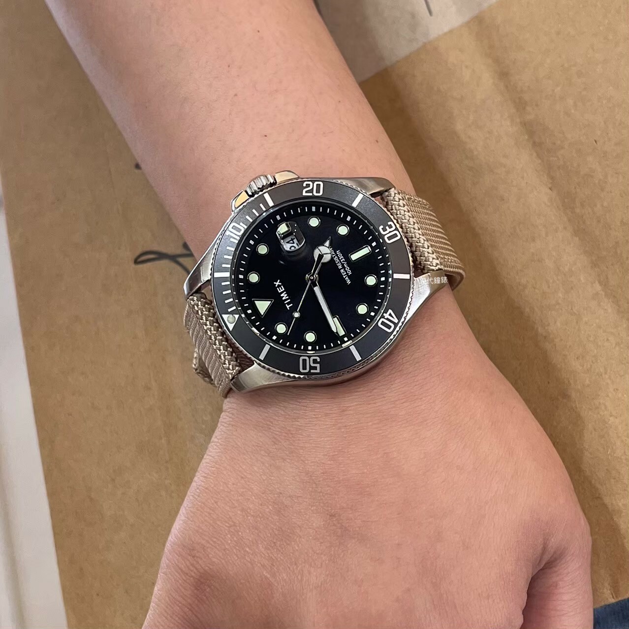 【TIMEX 天美時】風格系列 經典休閒手錶(黑/卡其) TXTW2U81800 43mm 現代鐘錶