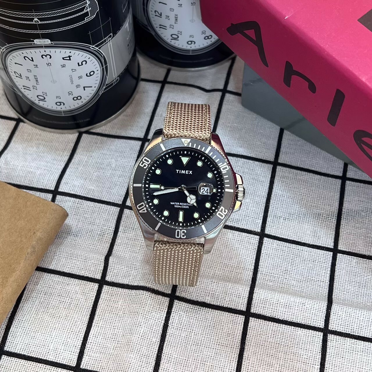 【TIMEX 天美時】風格系列 經典休閒手錶(黑/卡其) TXTW2U81800 43mm 現代鐘錶