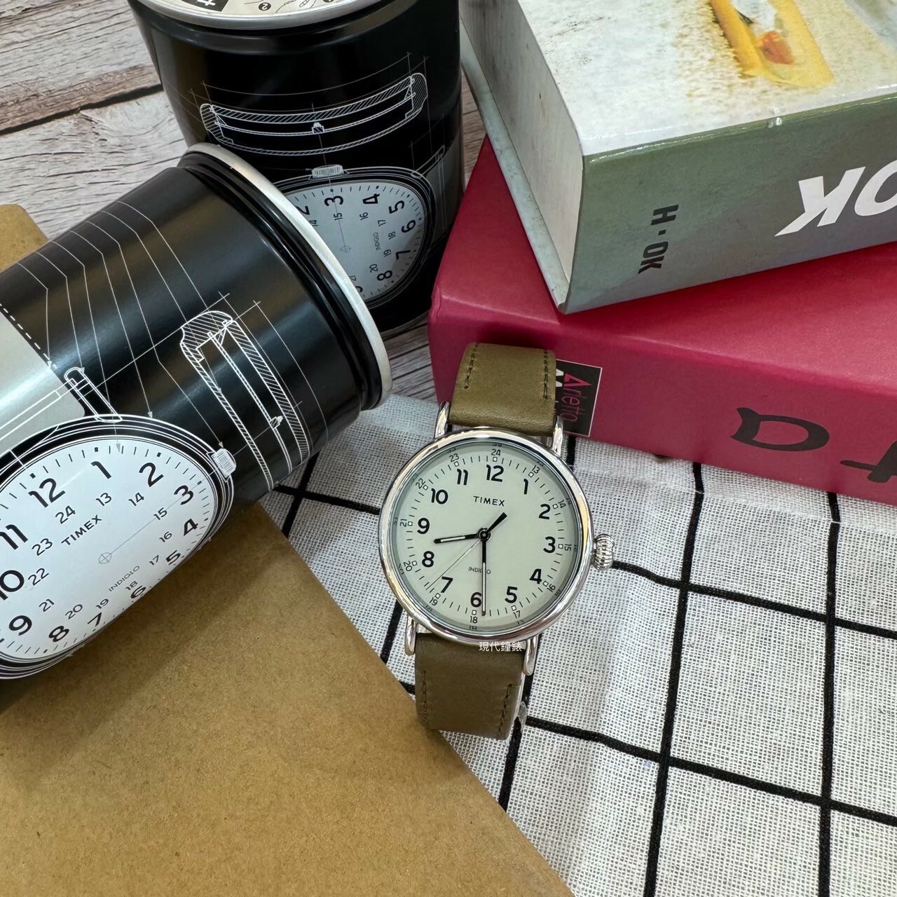 【TIMEX 天美時】復刻系列-簡約復古手錶 (橄欖綠)  TXTW2T20100 40mm 現代鐘錶