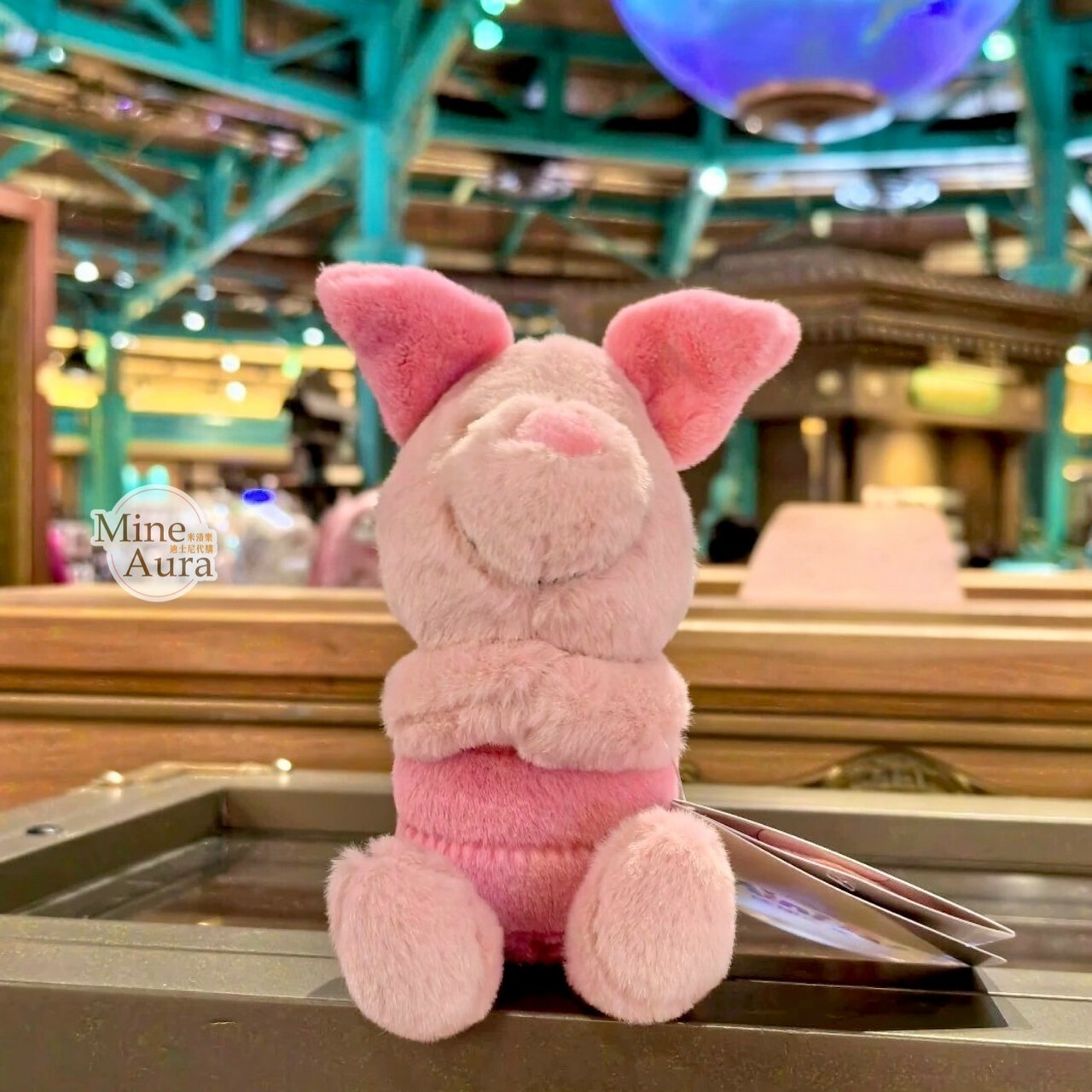 迷你寶寶系列 小豬 皮傑 piglet 磁鐵 坐肩 絨毛 娃娃 公仔 小熊維尼 Winnie the Pooh -上海迪士尼樂園