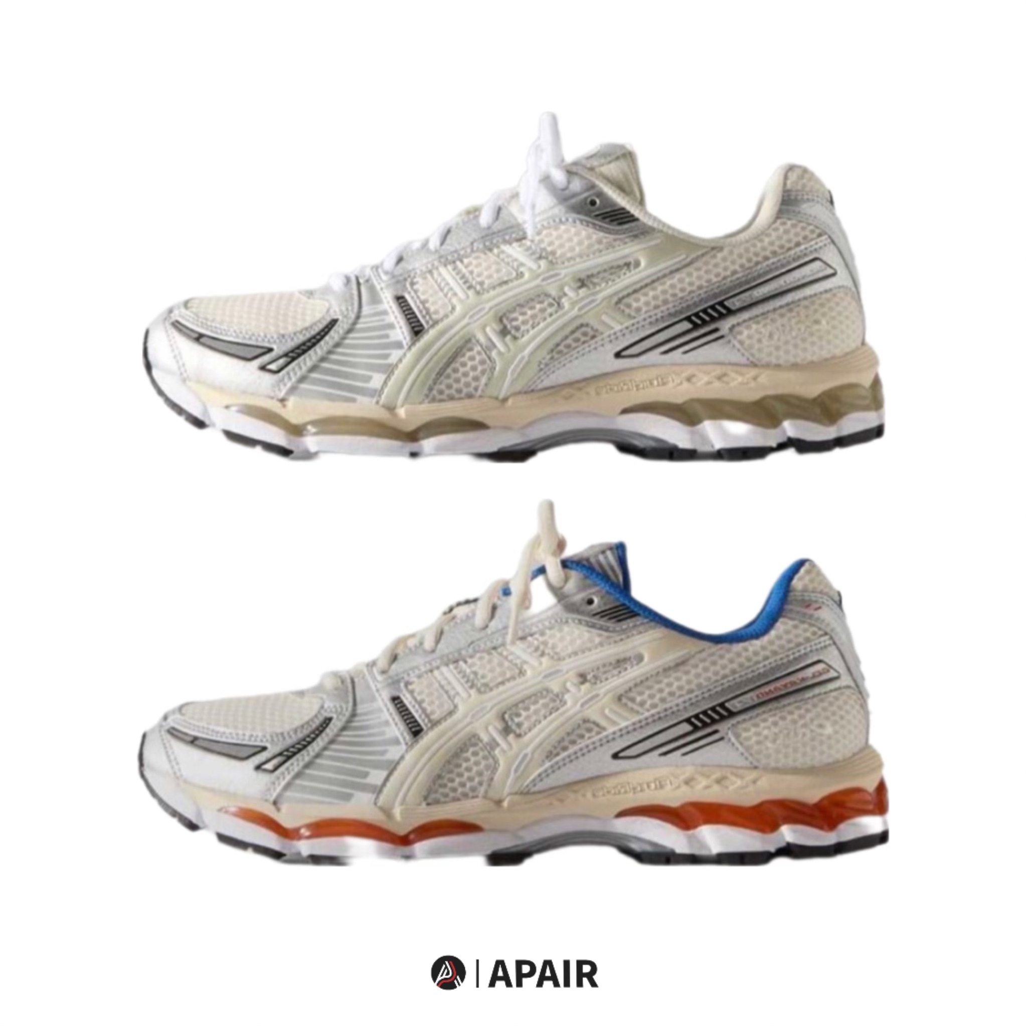【APAIR】預購 Ronnie Fieg x Asics gel-kayano 12.1 白棕 白藍橘 聯名款 復古慢跑鞋 1203a555-100 1203a555-101