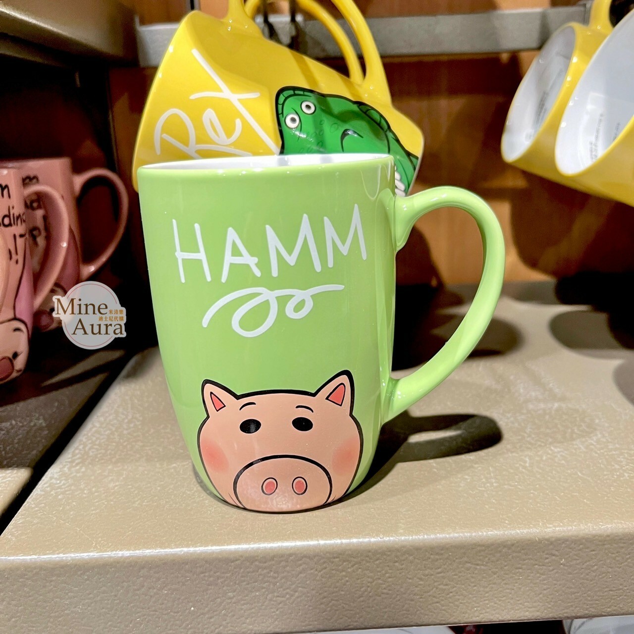 火腿豬 Ham 綠色 陶瓷馬克杯 水杯 玩具總動員 Toy Story -上海迪士尼樂園