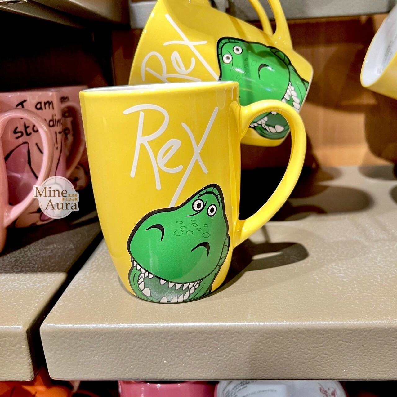 抱抱龍 Rex 黃色 陶瓷馬克杯 水杯 玩具總動員 Toy Story -上海迪士尼樂園