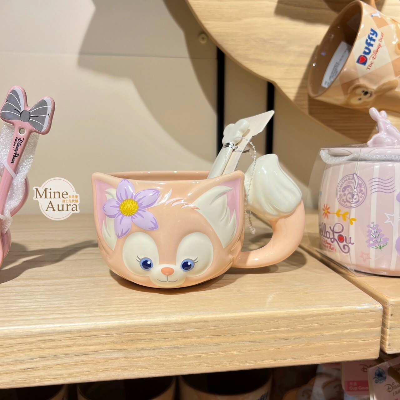 玲娜貝兒 Lina bell 大頭 造型 湯勺+馬克杯 組 水杯 -上海迪士尼樂園