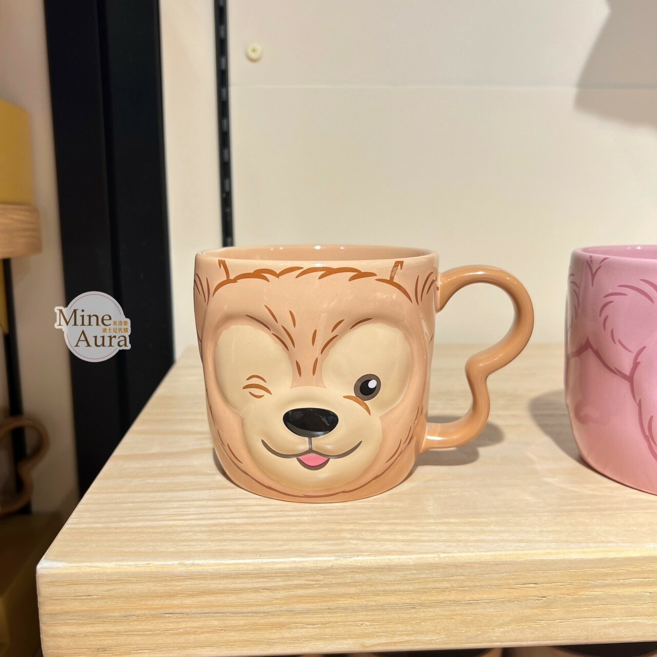 達菲 Duffy 大臉造型 湯勺+馬克杯 組 水杯 -上海迪士尼樂園