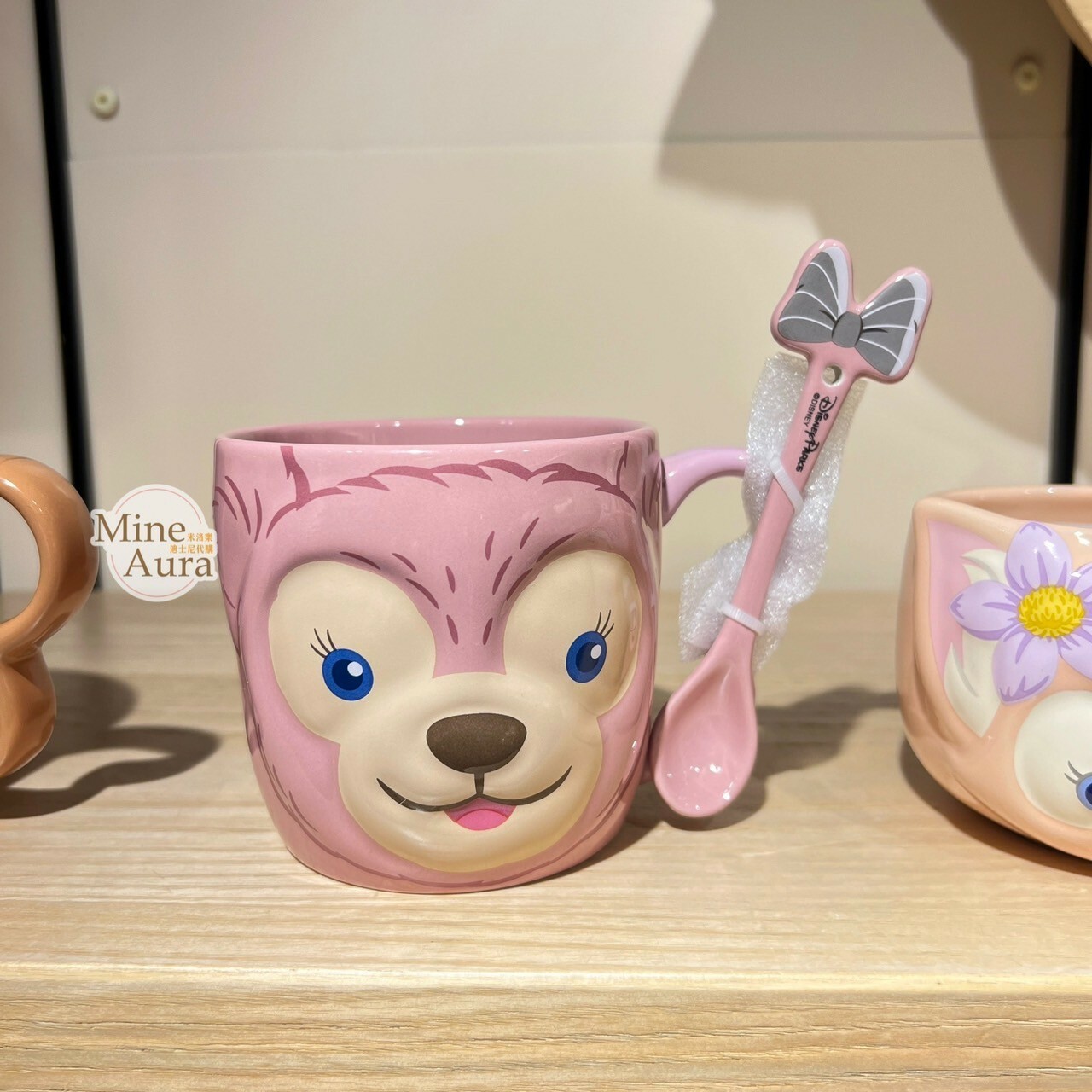 雪莉玫 ShellieMay 大臉造型 湯勺+馬克杯 組 水杯 -上海迪士尼樂園