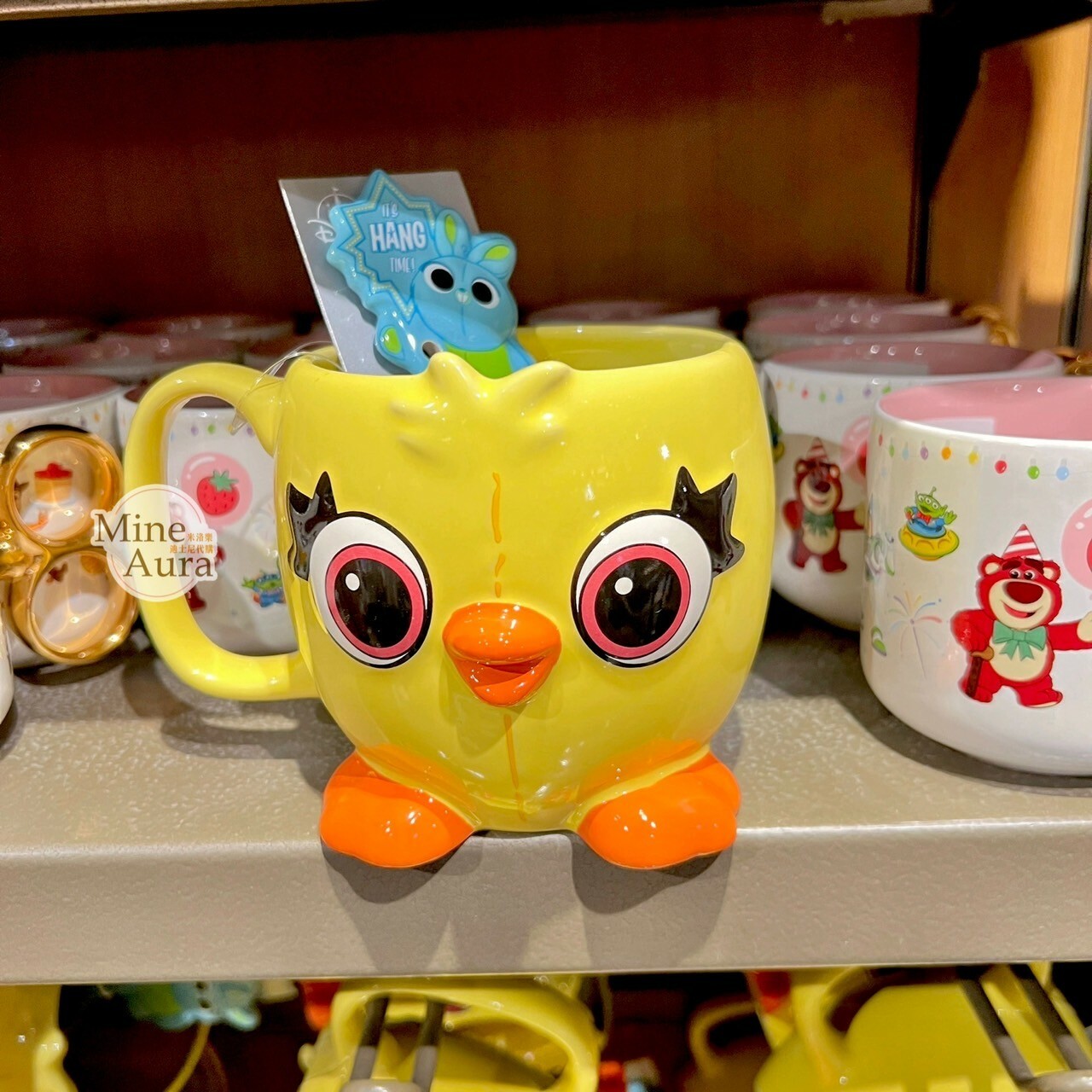 (限時特價) 鴨霸 Ducky 造型 大頭 造型 兔崽子 Bunny 湯勺+馬克杯 組 水杯 玩具總動員 Toy Story -上海迪士尼樂園