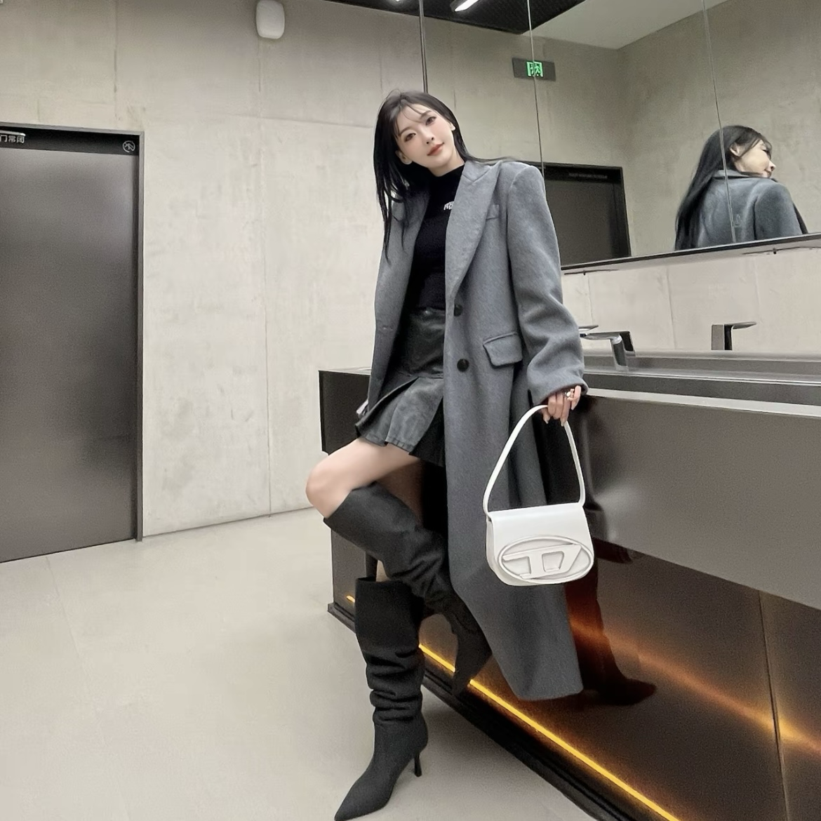 <下殺一萬💥>Diesel 1DR 腋下包 黑/白/銀/粉 Y2K 大Logo 手提包 肩背包