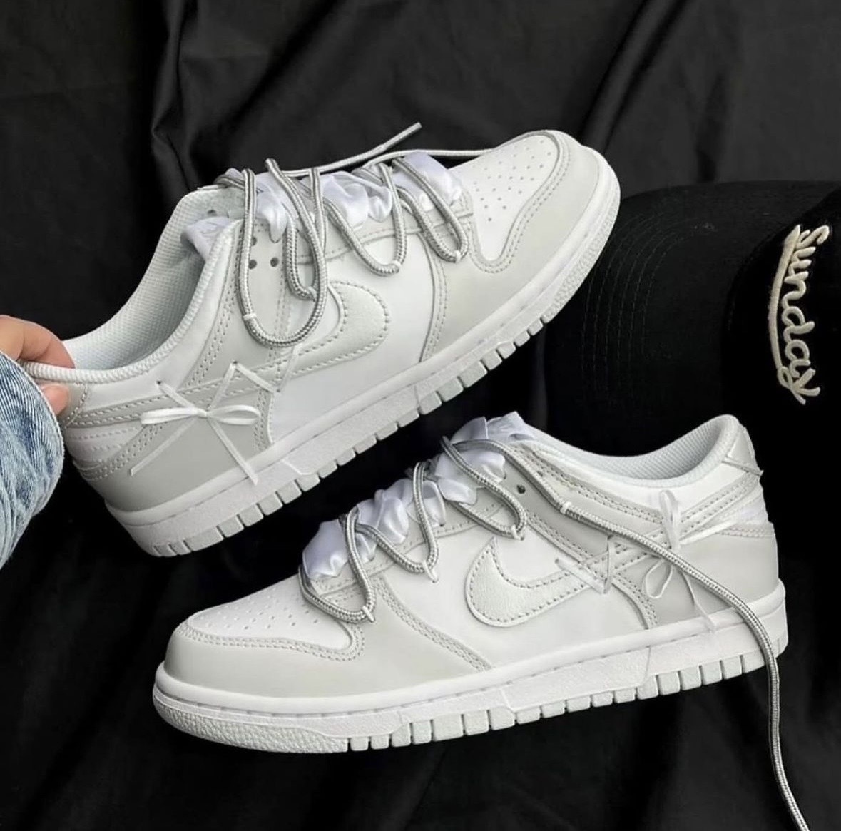 【訂製鞋款】Nike Dunk Low 白灰 白銀 輕銀芭蕾 DH9765102(Team52-輕銀芭蕾)