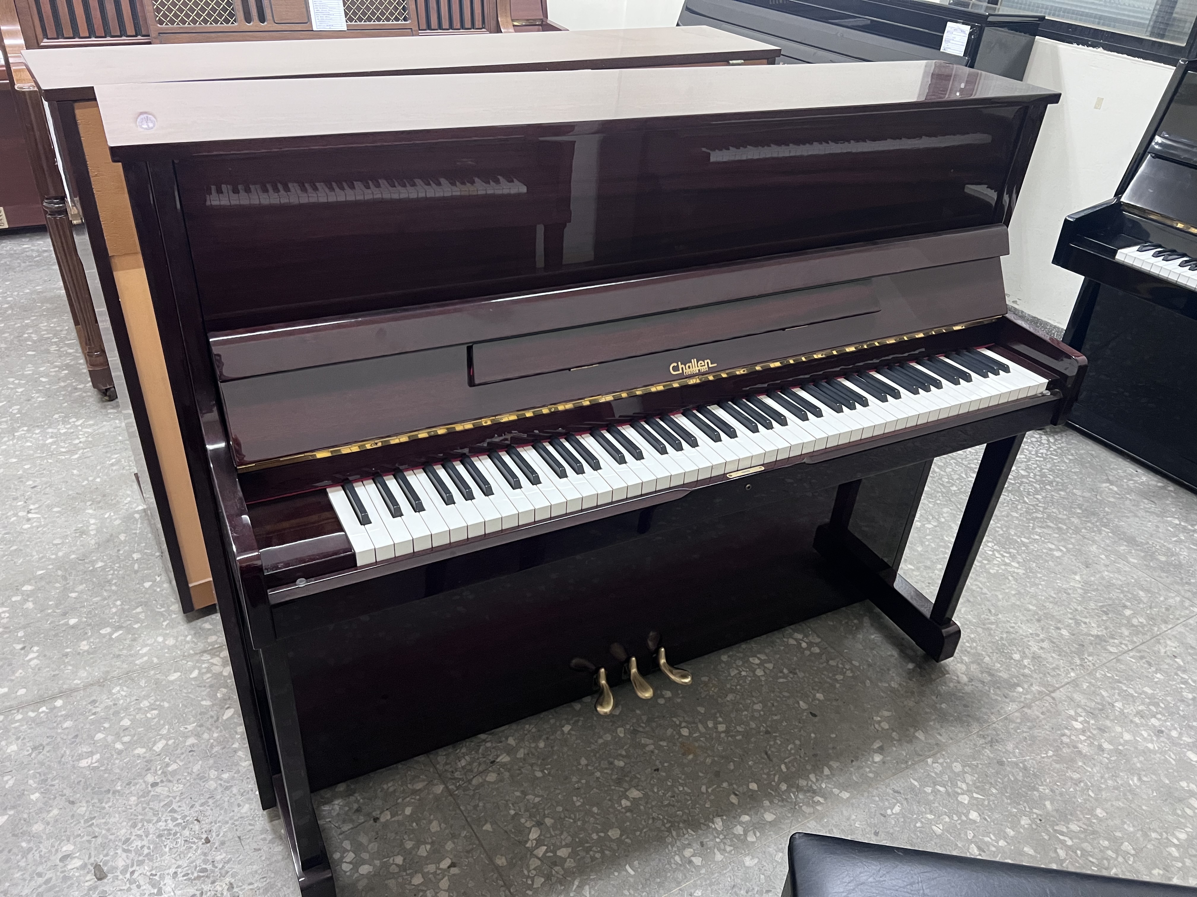 稀有 英國原裝鋼琴CHALLEN 118 德國打弦系統 歐洲琴 中古鋼琴 二手鋼琴 漢麟樂器鋼琴店 保固 終身保修