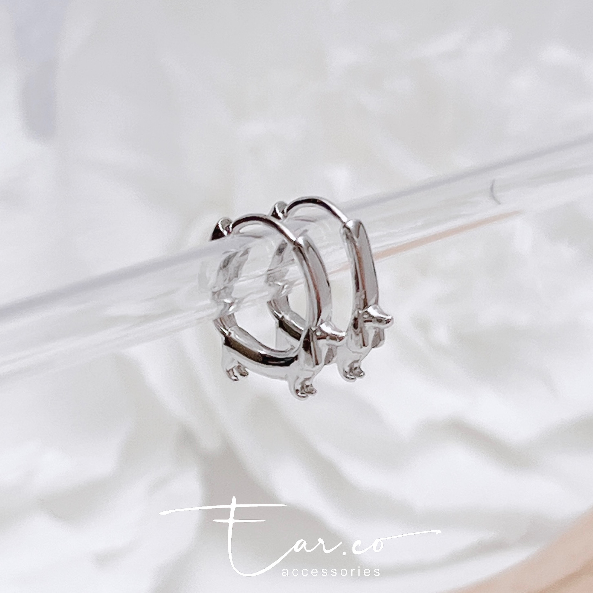 臘腸狗純銀小耳圈 [睡覺不用脫! ] #A1080