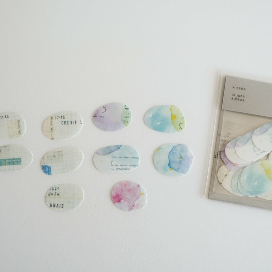 色調 30枚 和紙貼紙包 F-004｜日本 yohaku