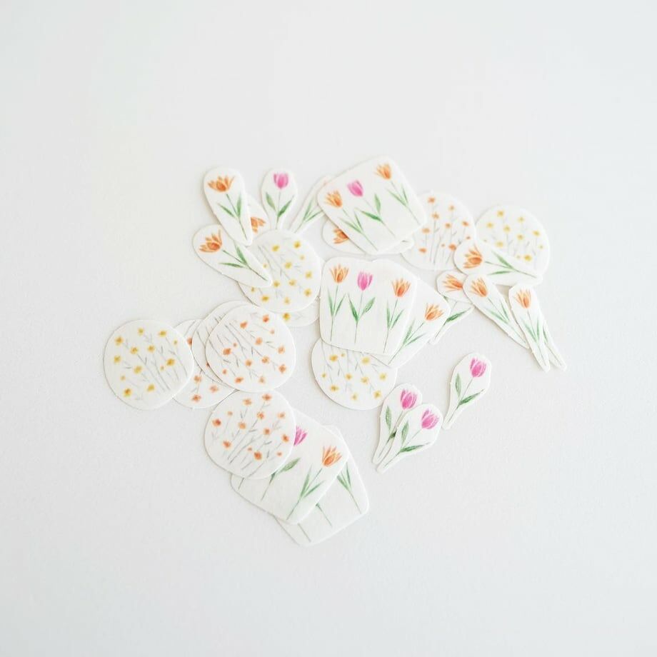 微風 30枚 和紙貼紙包 F-005｜日本 yohaku