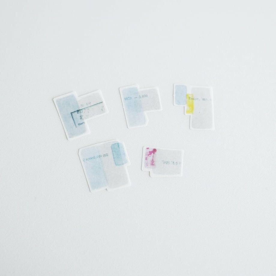 積木 30枚 和紙貼紙包 F-006｜日本 yohaku