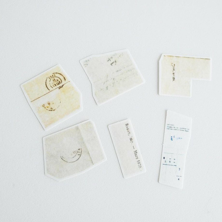 記憶碎片 30枚 和紙貼紙包 F-007｜日本 yohaku