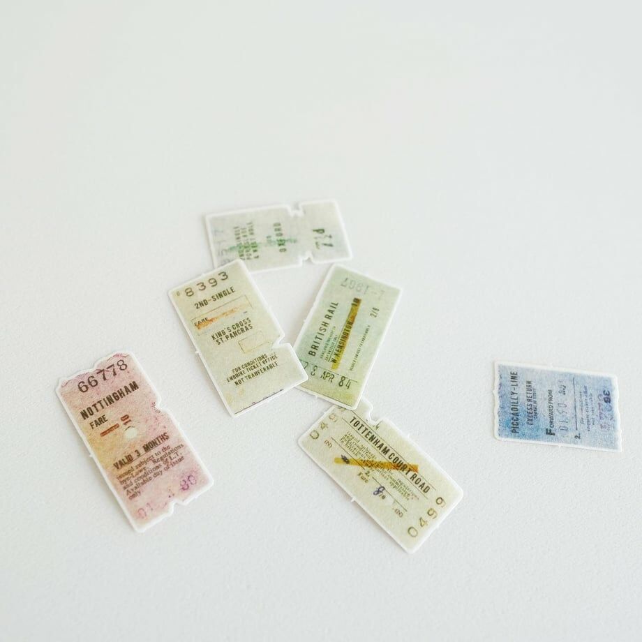 票券 30枚 和紙貼紙包 F-008｜日本 yohaku