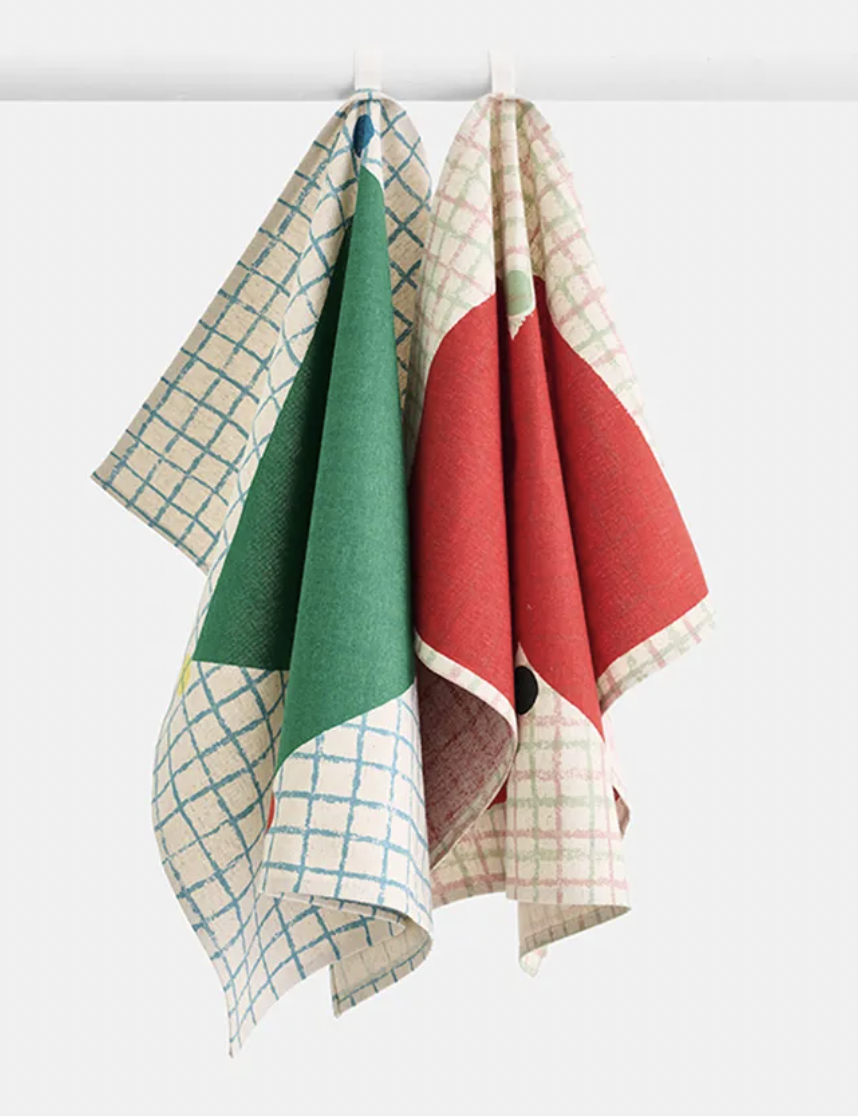 代購現貨 | Marimekko kitchen towel (2條) |tweed pattern | Kalendi & Losange kitchen towel set