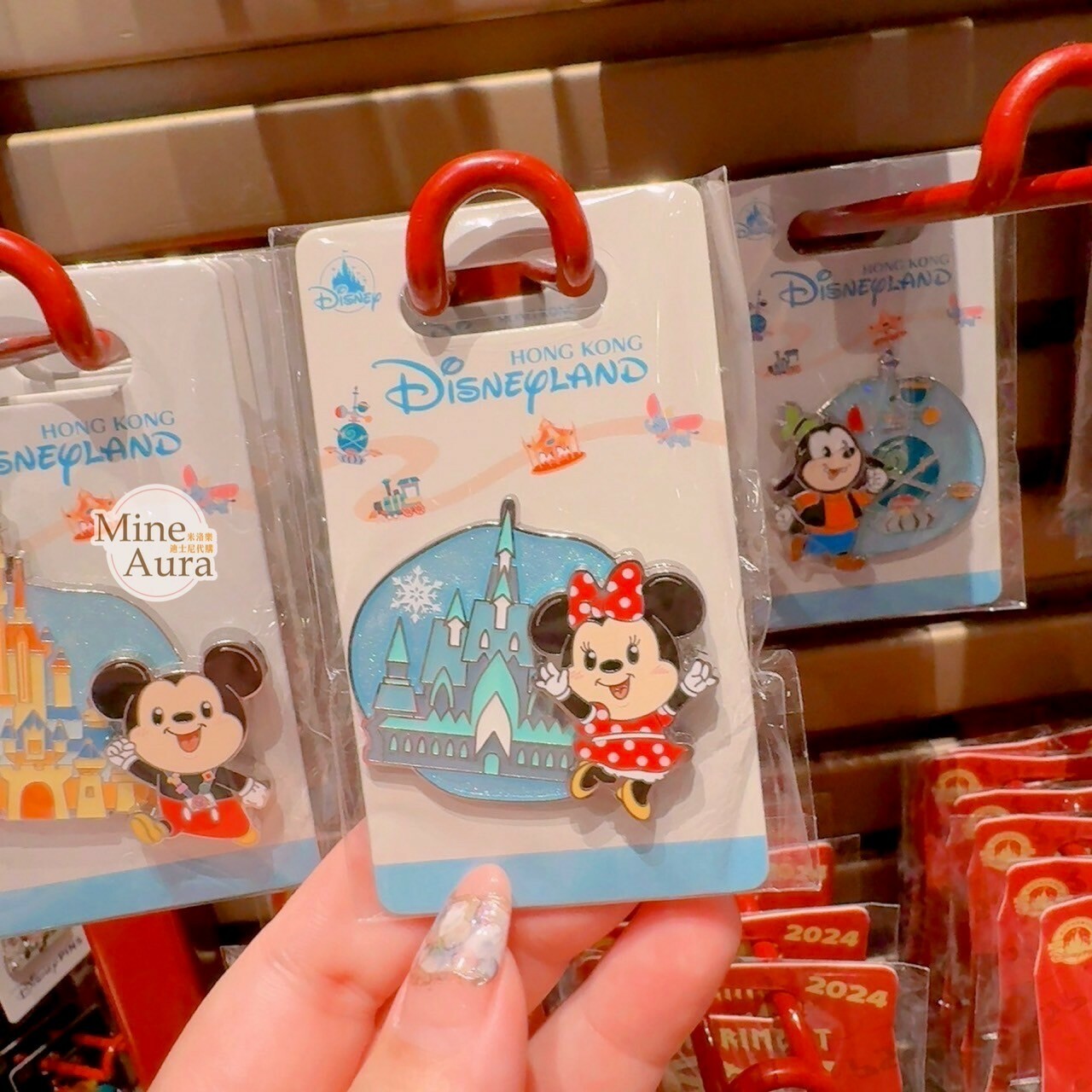 Happy Days 系列 米妮 Minnie 艾倫戴爾王國城堡 造型徽章 PIN -香港迪士尼樂園