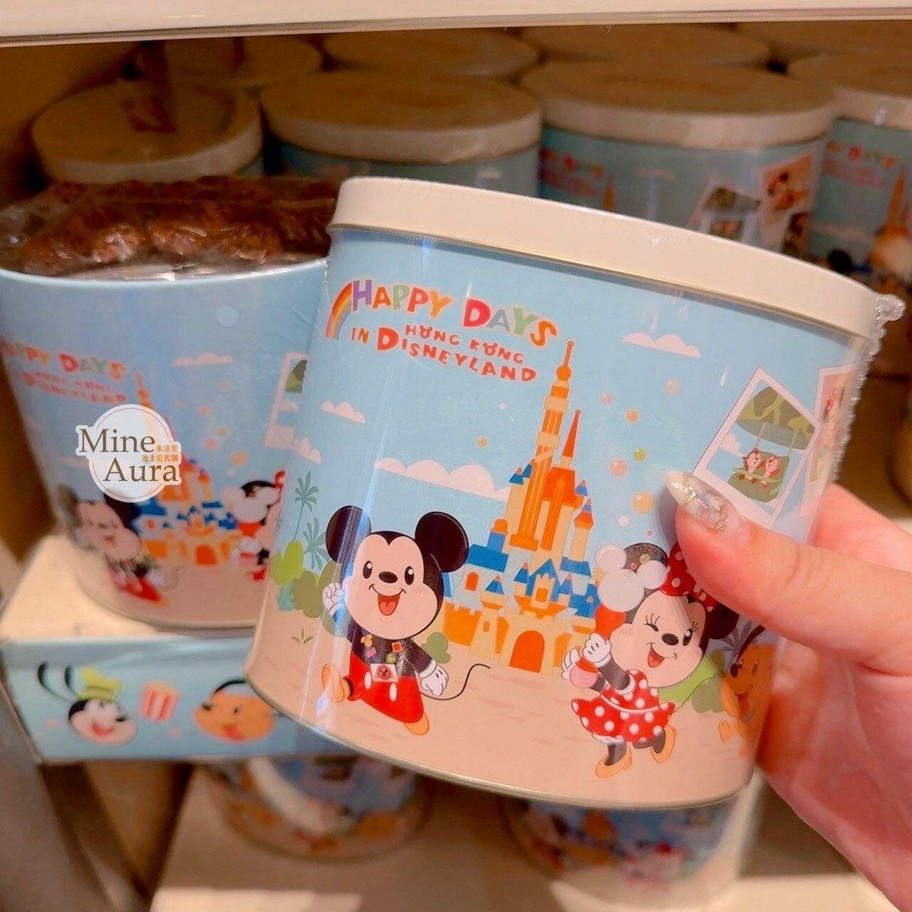 Happy Days 系列 米奇 Mickey 好友集合 曲奇餅乾 橢圓桶 鐵盒 禮盒 -香港迪士尼樂園