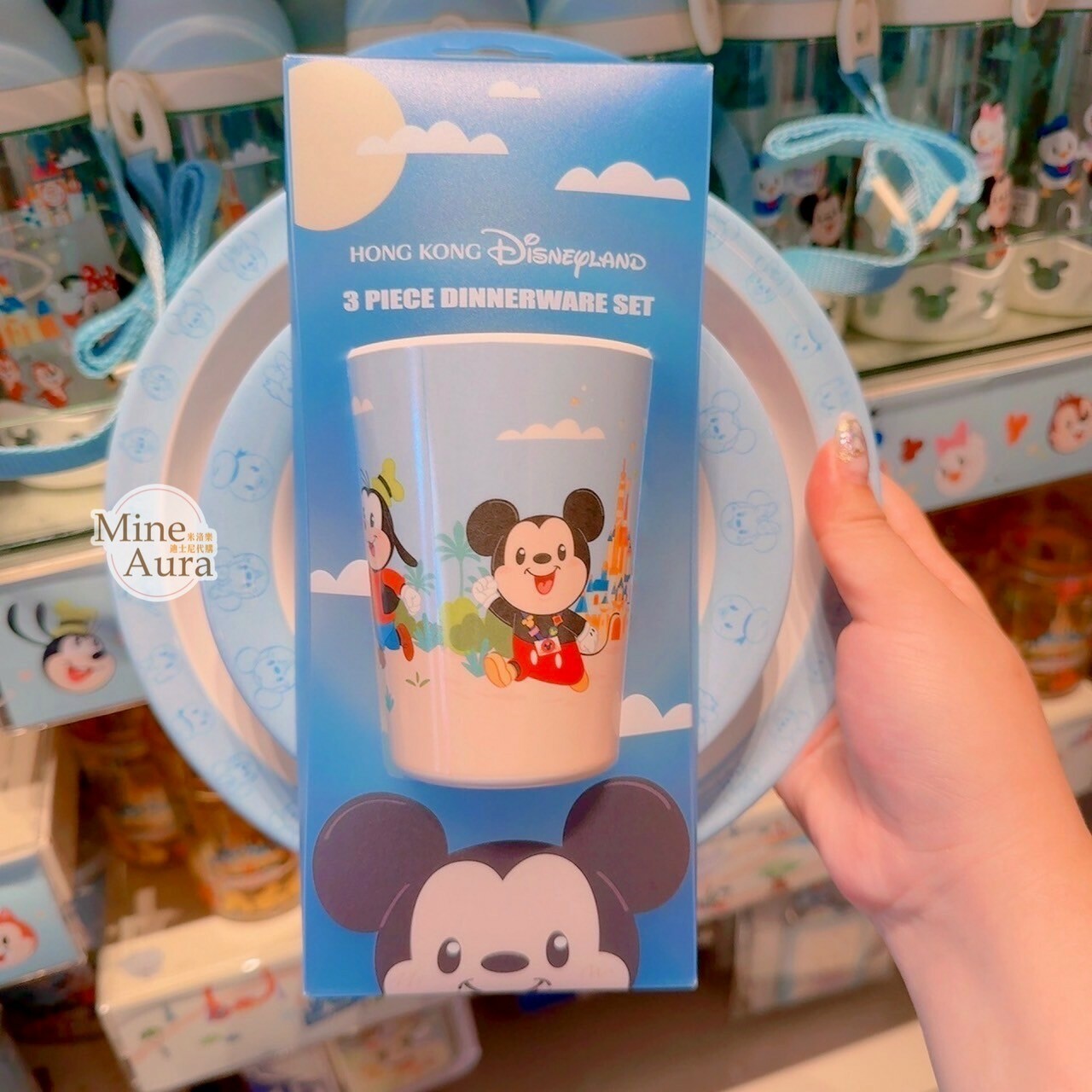 Happy Days 系列 米奇 Mickey 好友集合 餐盤+碗+水杯 三件組 餐具 -香港迪士尼樂園