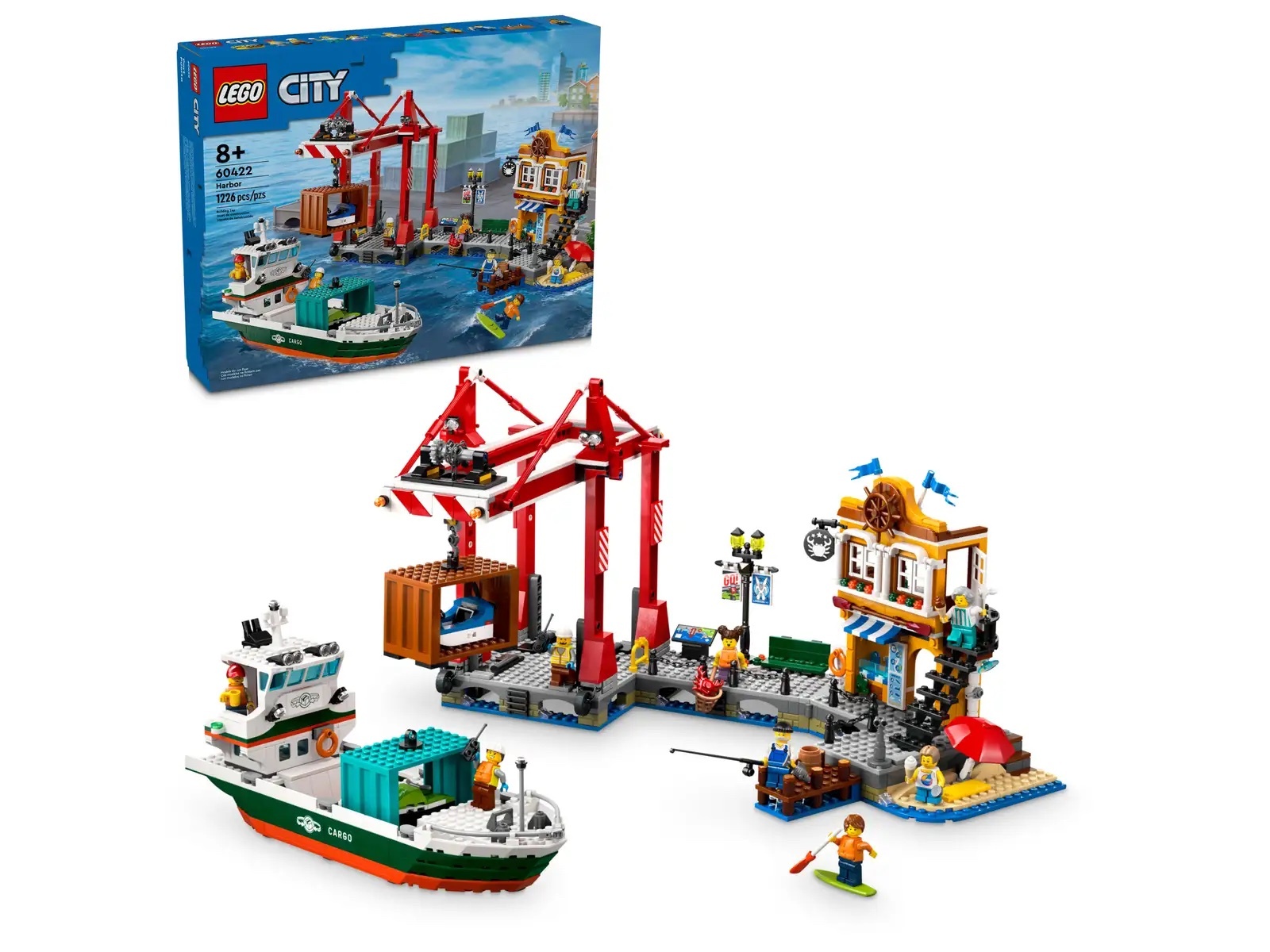 [飛米樂高積木專賣店] LEGO 60422 City-濱海港口和貨船