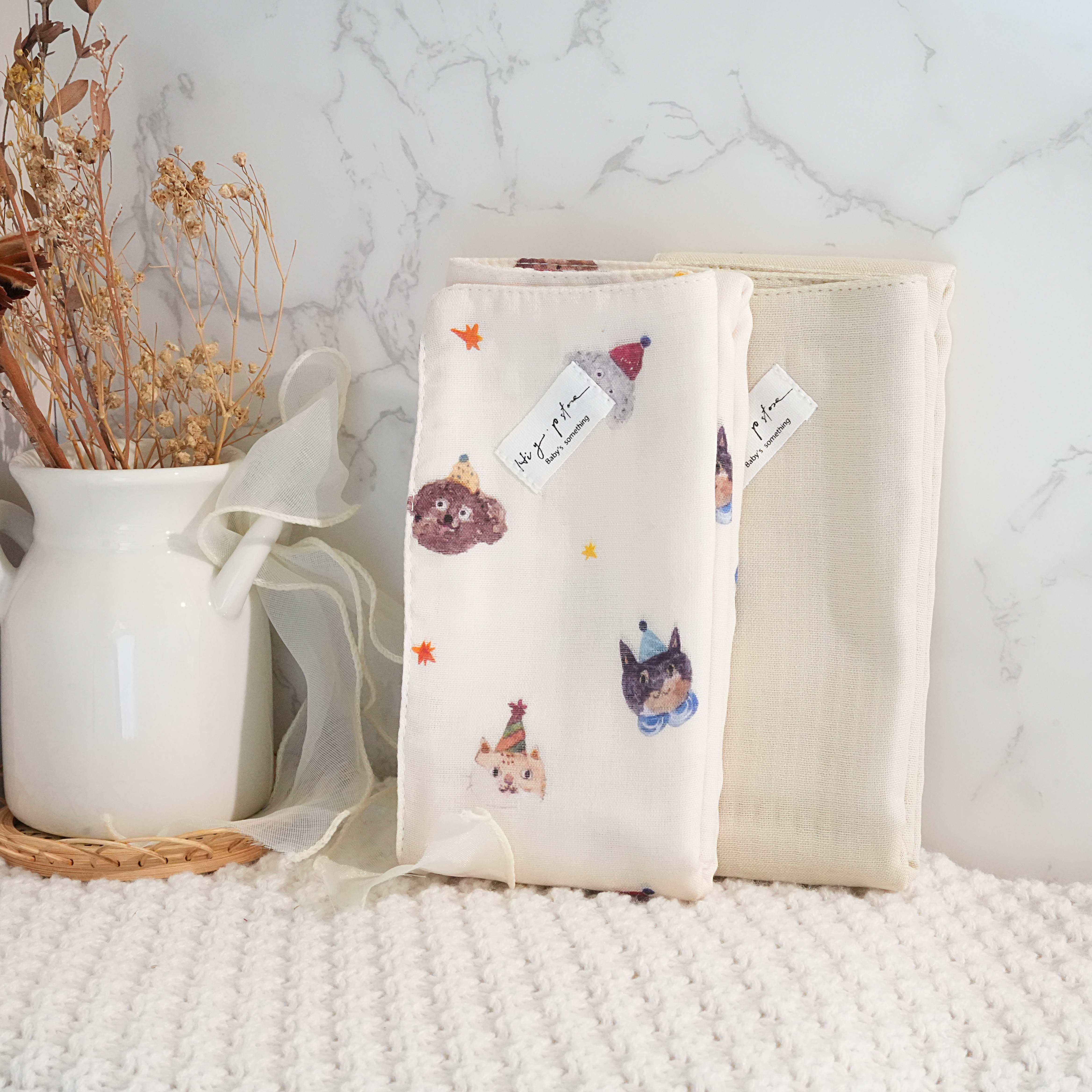 Hi Y.P store-拍嗝巾-獨家設計款-萌寵寶貝（2件組)