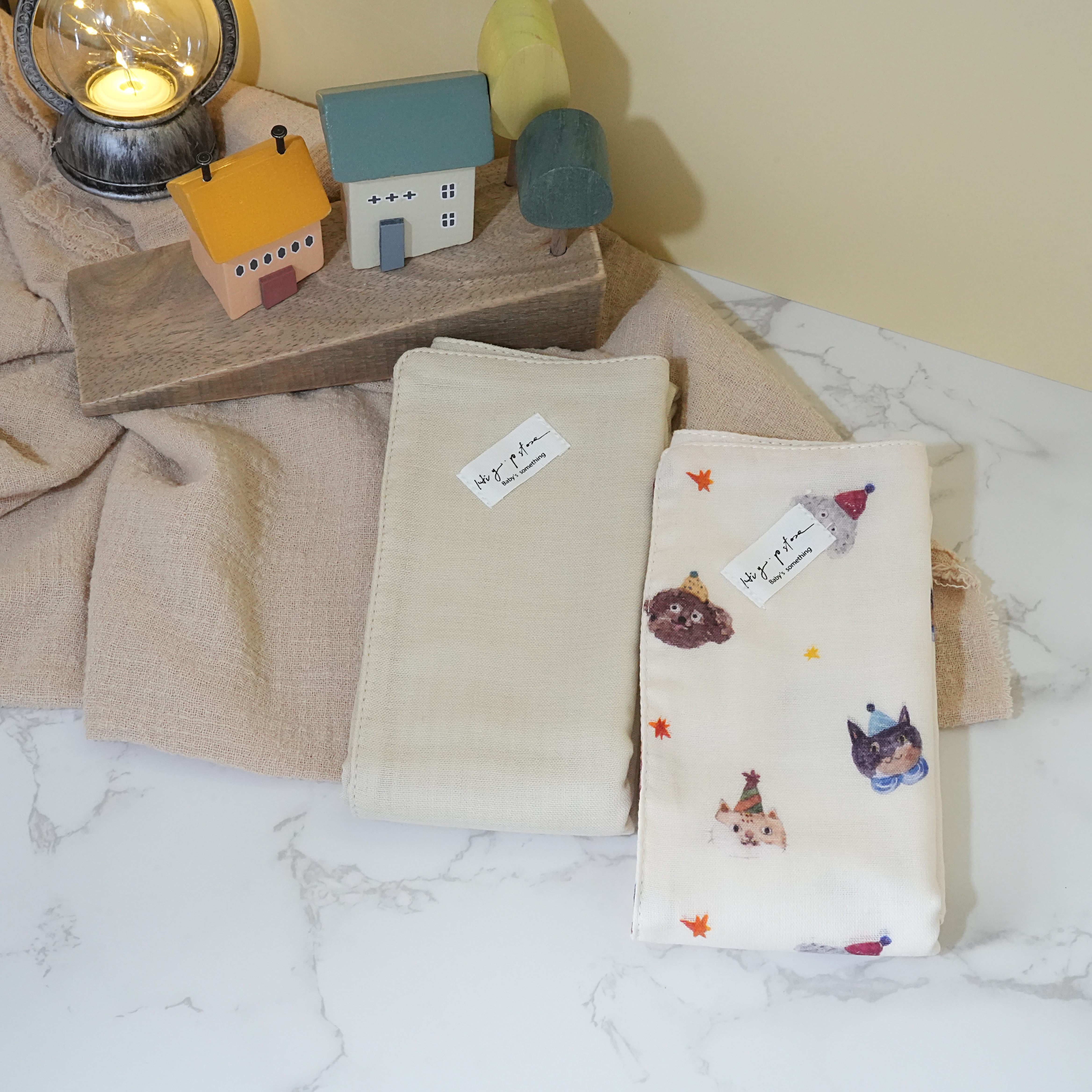 Hi Y.P store-拍嗝巾-獨家設計款-萌寵寶貝（2件組)