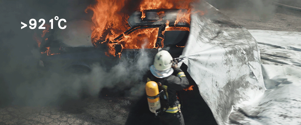 正德防火PADTEX電動車防火毯,耐高溫1300度