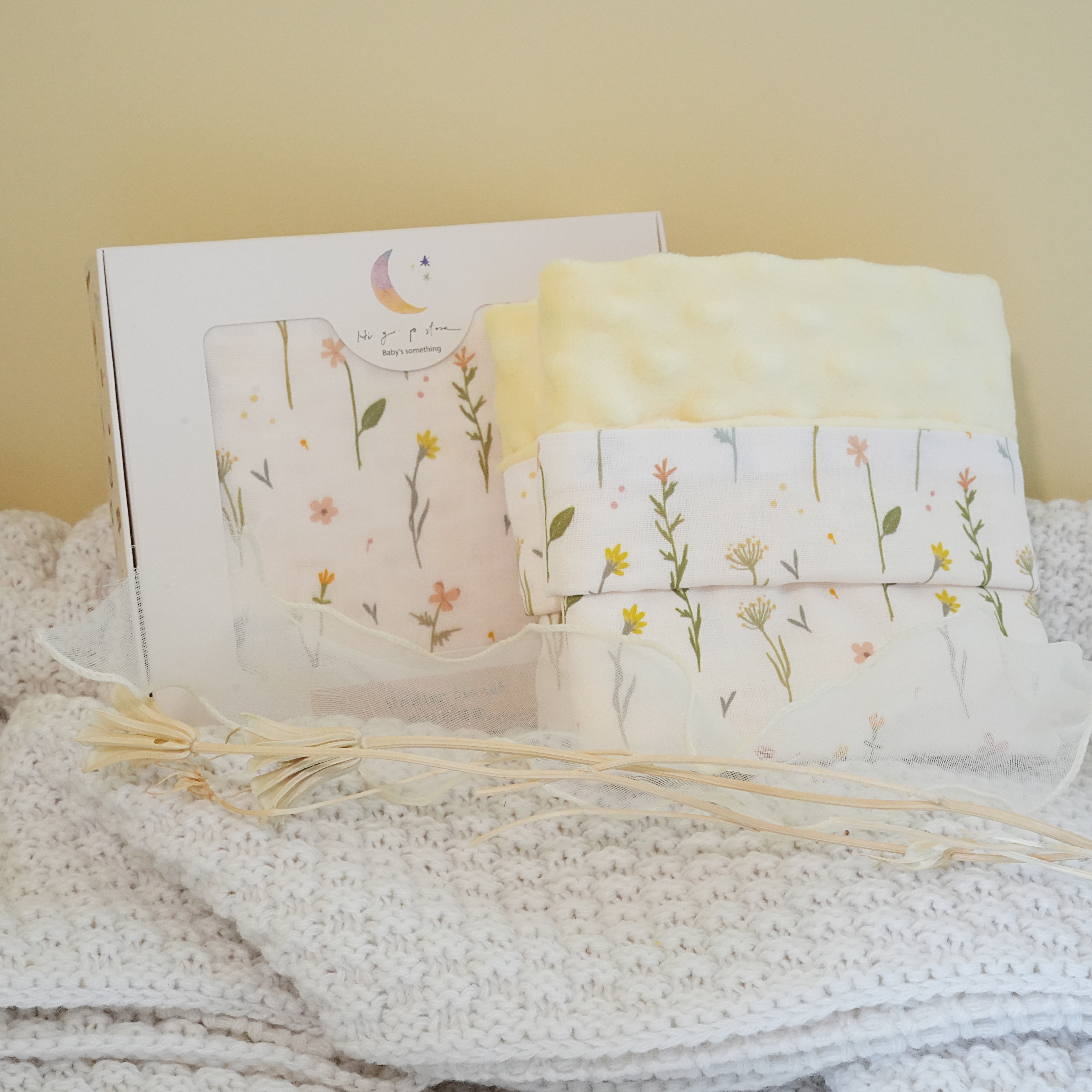 Hi Y.P store-嬰兒車蓋毯-獨家設計款-清新植花