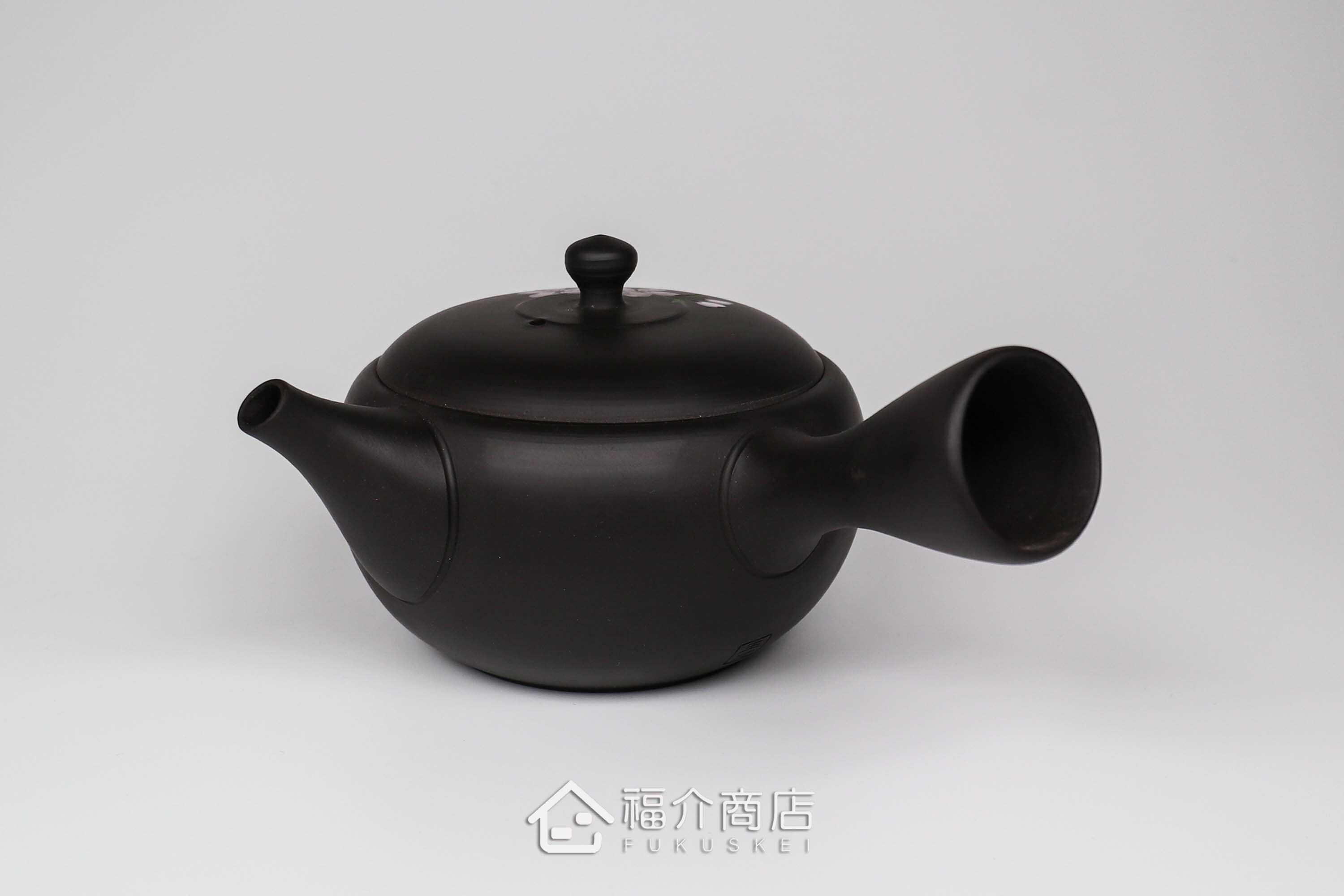 泡茶用的花造型日本陶壺