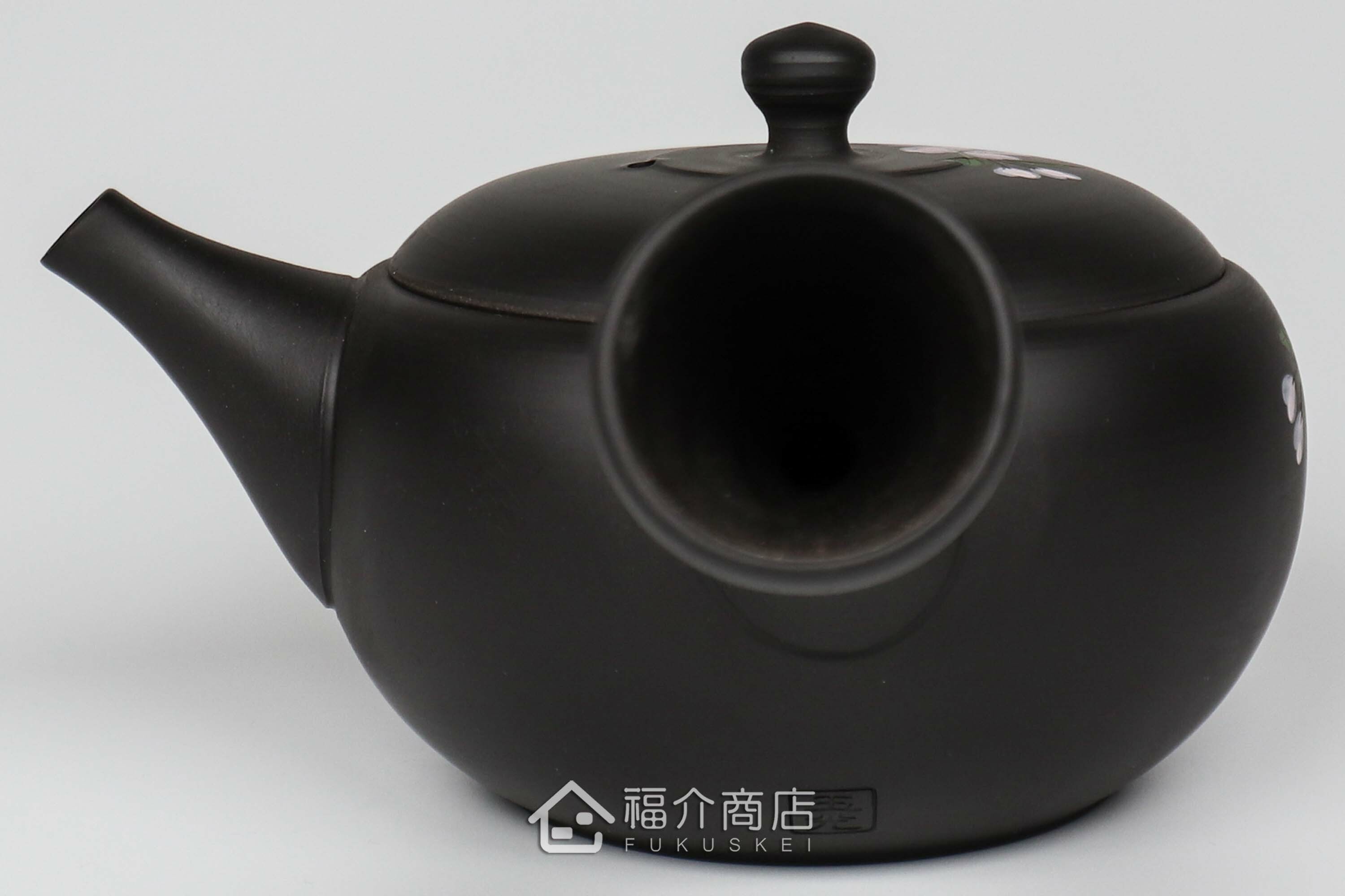 泡茶用的花造型日本陶壺