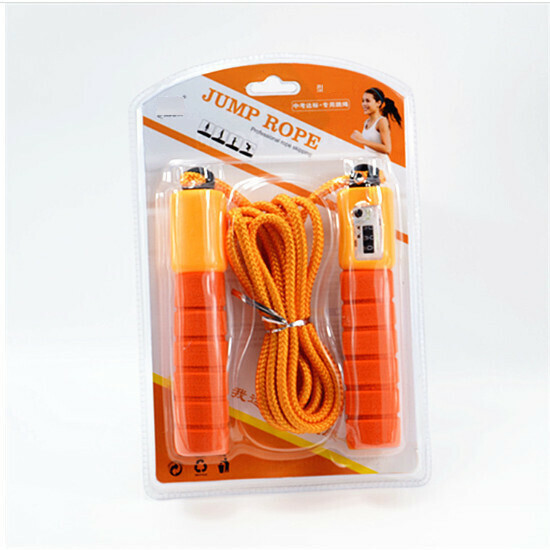 Adjustable Student Countable Jump Rope Sporting Goods (Orange)