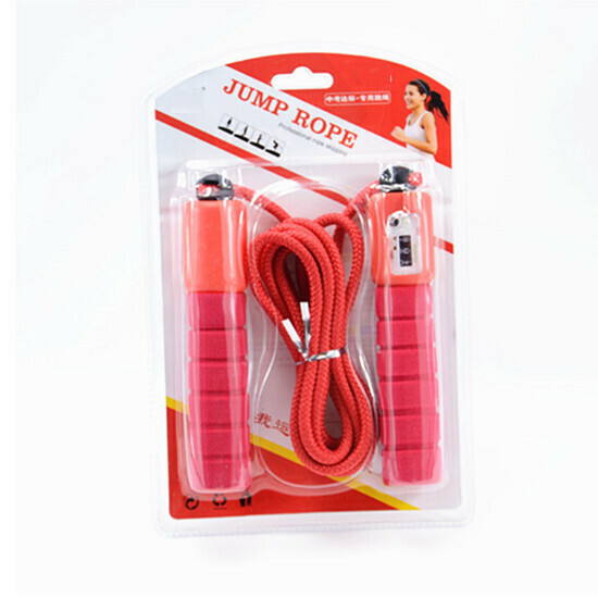 Adjustable Student Countable Jump Rope Sporting Goods (Red)