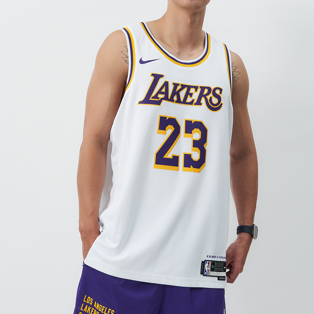 Nike LAL MNK DF SWGMN JSY ASC 22 男款 湖人隊 球衣 運動 背心 DN2081-103