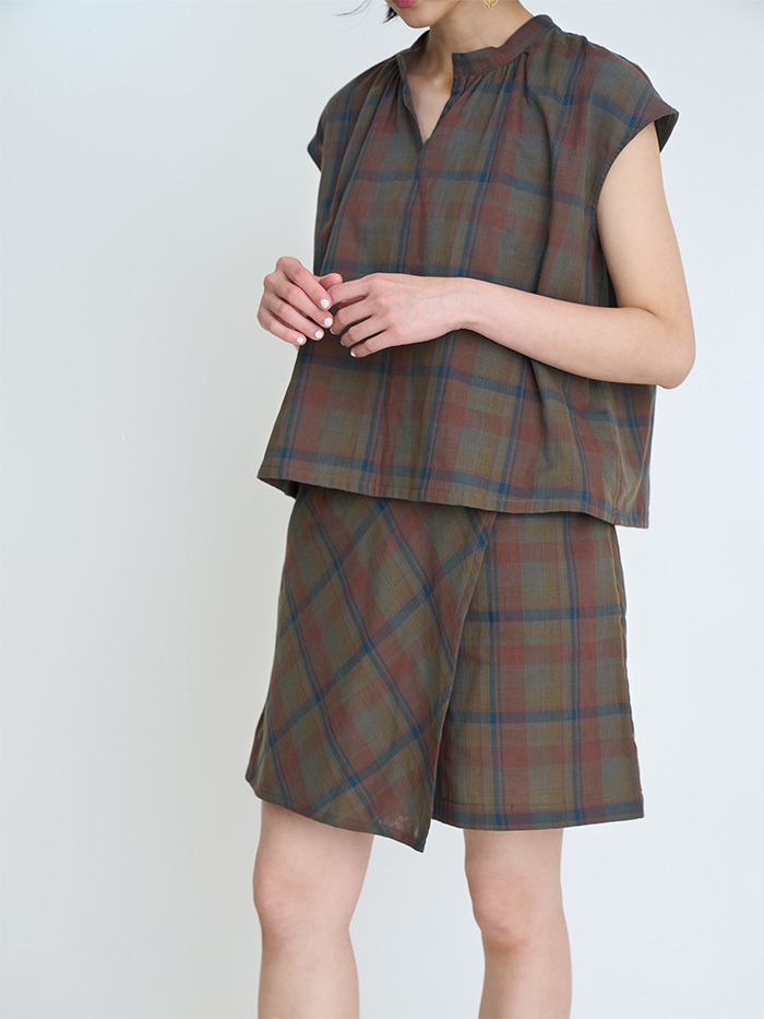 雨後晨曦腰節短褲裙-晚霞