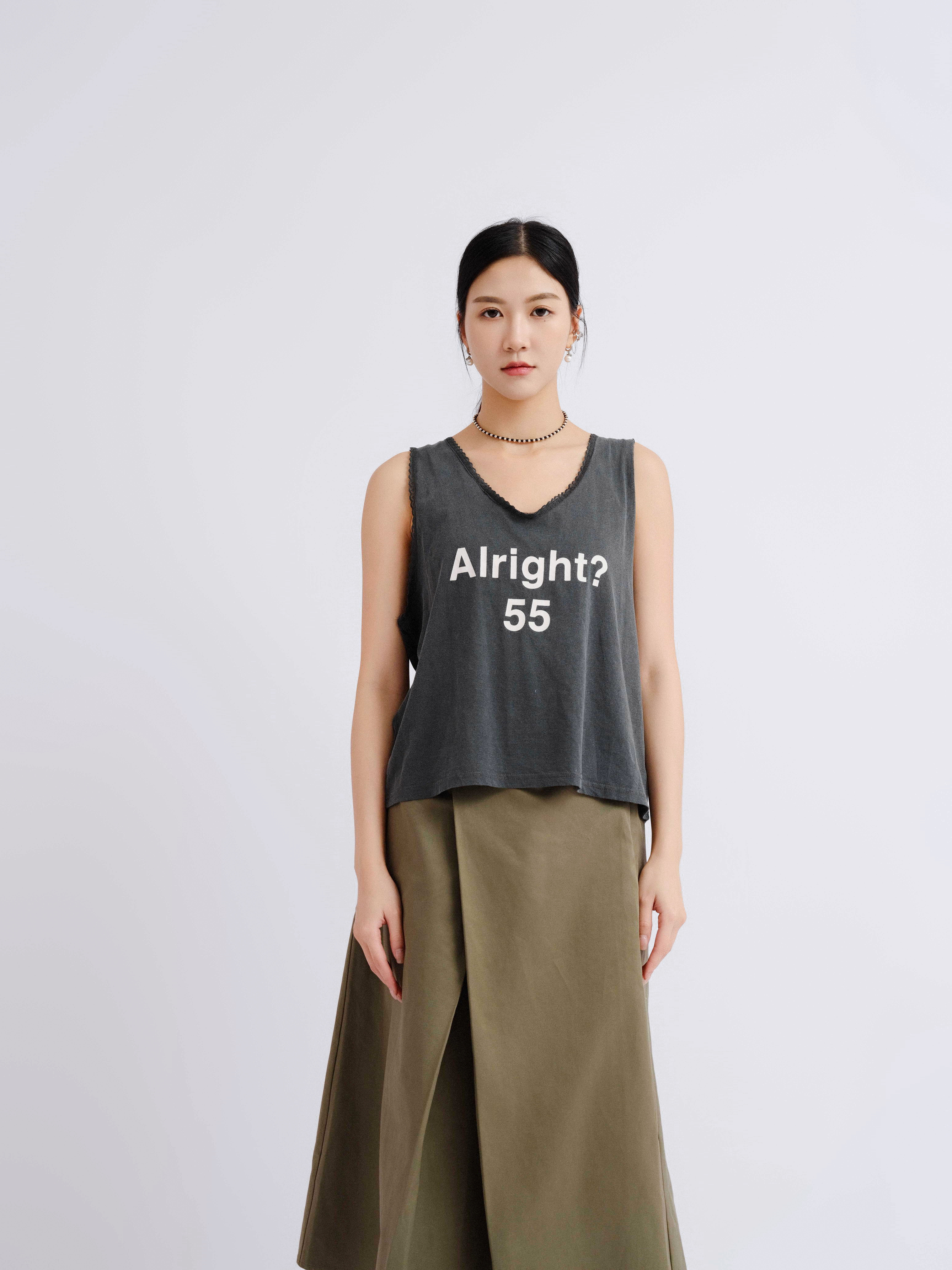 ALRIGHT?55花邊洗水背心 (*現貨款式）