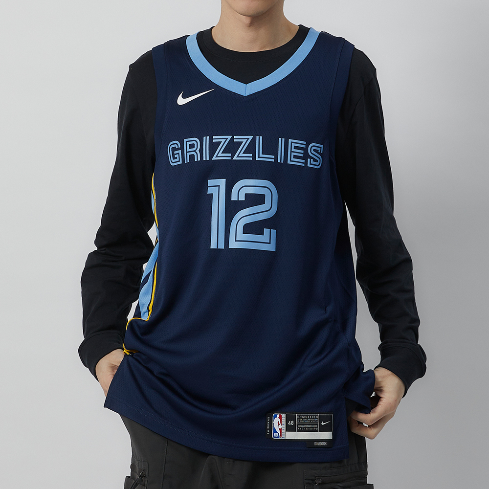 Nike MEM Morant MNK DF SWGMN JSY 男款 藍色 獨行俠 籃球背心 DN2010-419