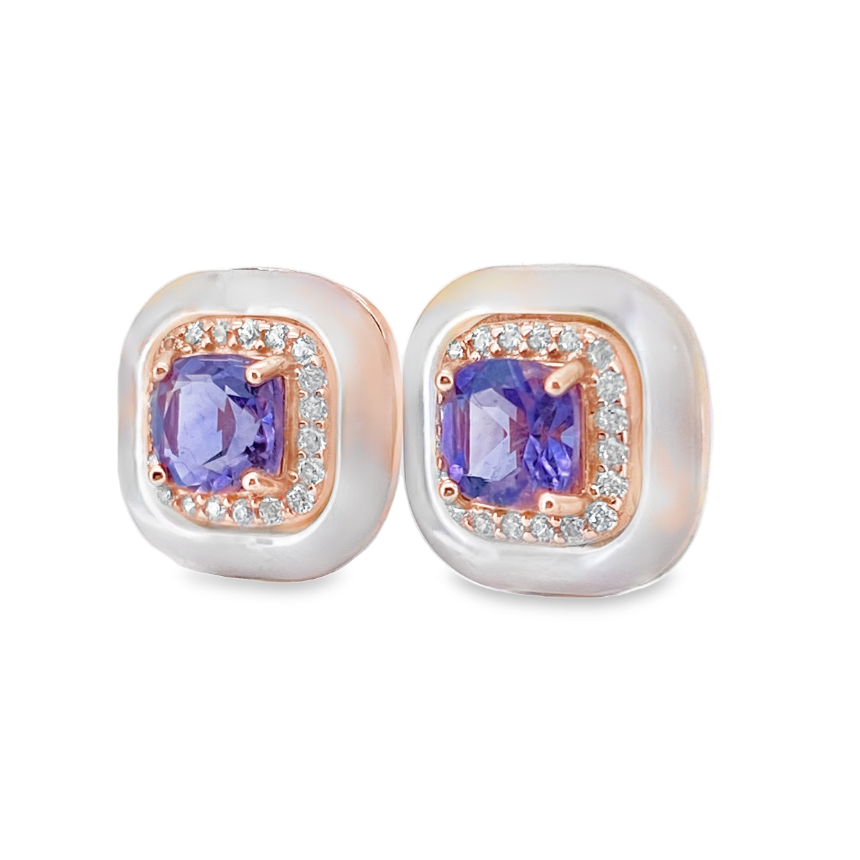 T378方方紫水晶耳環