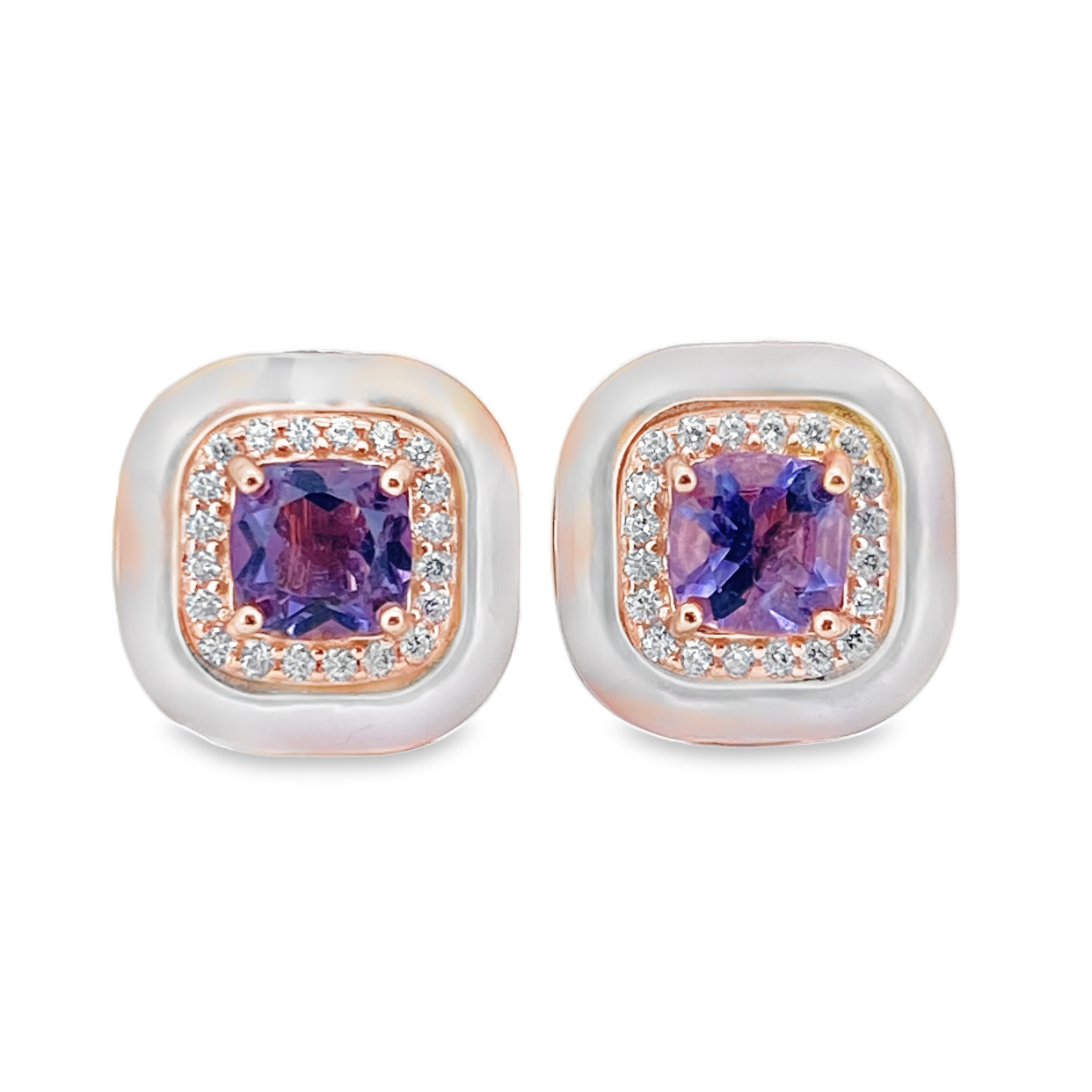 T378方方紫水晶耳環