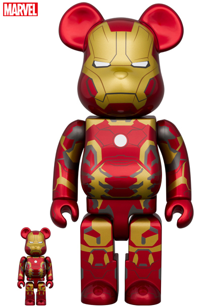 100％ & 400％ BE@RBRICK IRON MAN MARK 43