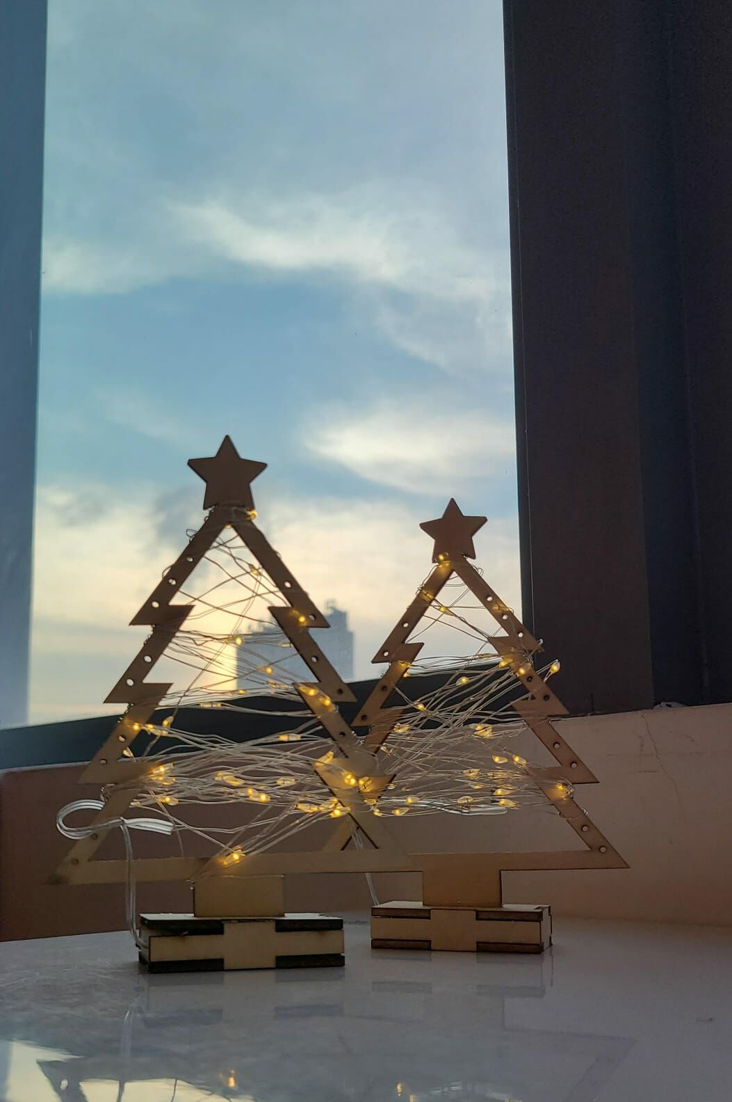 木雕聖誕樹裝飾燈