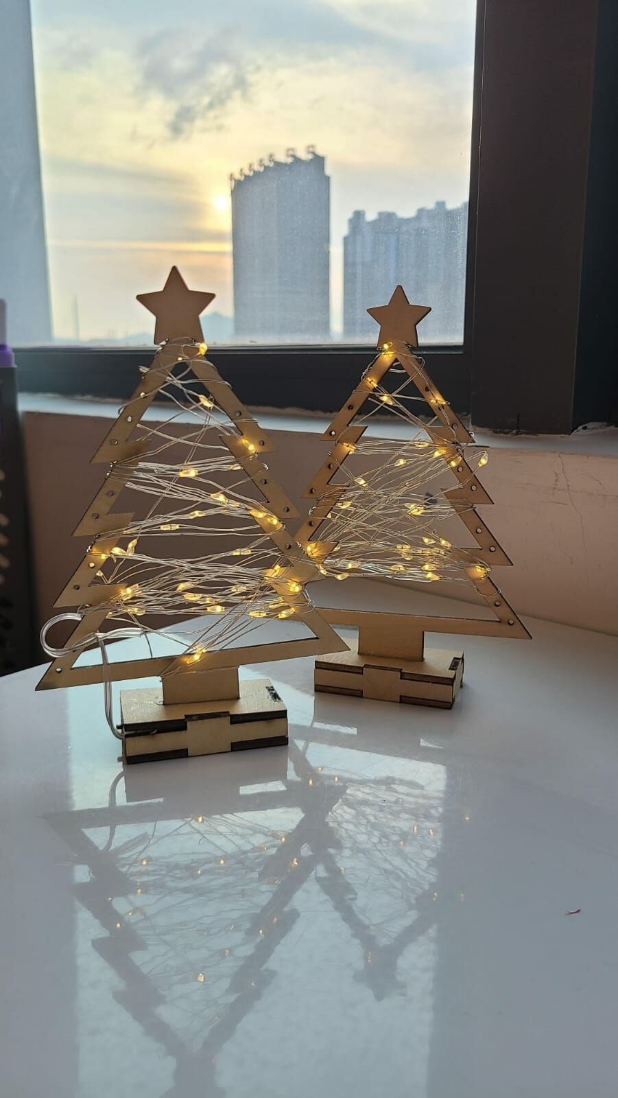 木雕聖誕樹裝飾燈