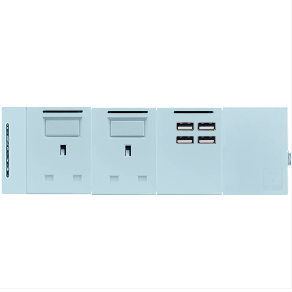 3模組 - 4USB + 13A + 開關組合｜單色系列｜MY SOCKET 組合拖板