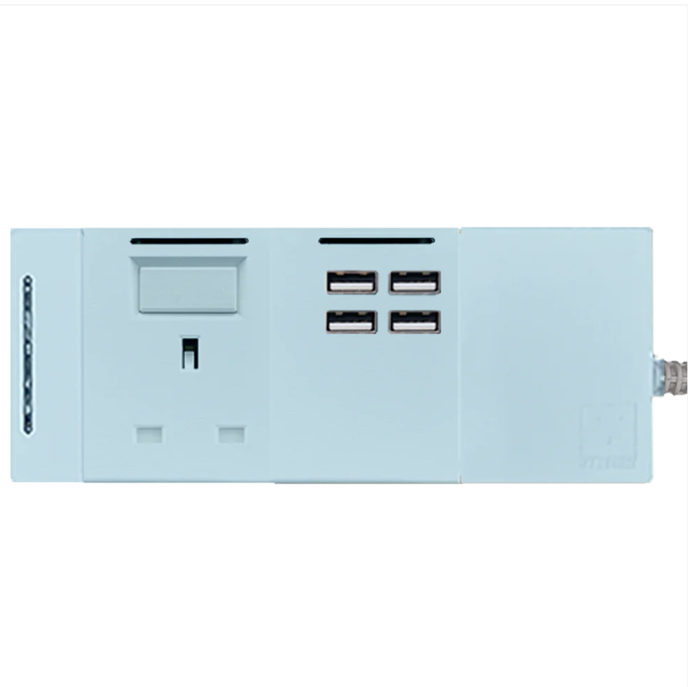 2模組 - 4USB + 13A + 開關組合｜單色系列｜MY SOCKET 組合拖板