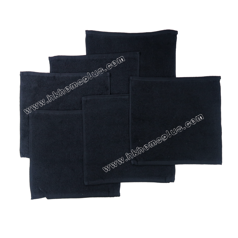 6條裝 厚身黑色毛巾 4130109